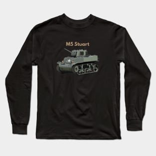 M3/M5 Stuart American WW2 Tank Long Sleeve T-Shirt